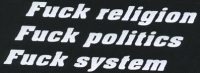 Nášivka FUCK religion politics system