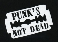 Nášivka PUNK´S NOT DEAD žiletka