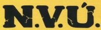 Nášivka N.V.Ú. nápis žlutá