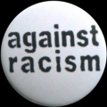 Placka 25 AGAINST RACISM nápis