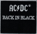 Nášivka AC/DC back in black vyšívaná zažehlovací