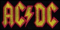 Nášivka AC/DC red yellow vyšívaná zažehlovací