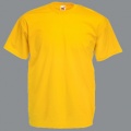 Tričko bez potisku FRUIT OF THE LOOM žluté