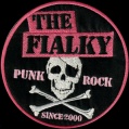 Nášivka THE FIALKY skull pink vyšívaná zažehlovací